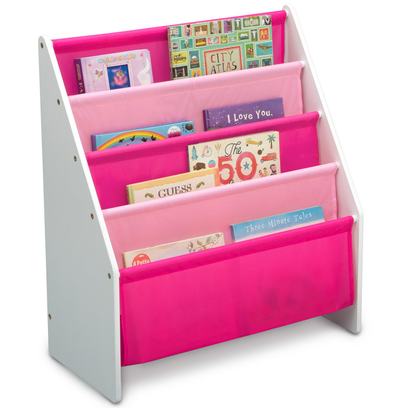 Bibliothèque pour enfants Delta, Blanc / Rose
