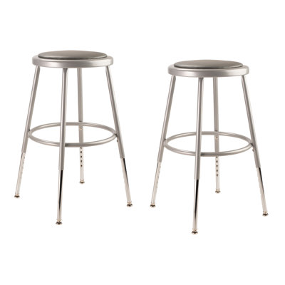 Adjustable Height Ergonomic Lab Stool with Footrest
