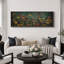 Moody Green Wildflower Florals Modern Decor, très grandes photos, impression sur toile encadrée-111666037-107118462