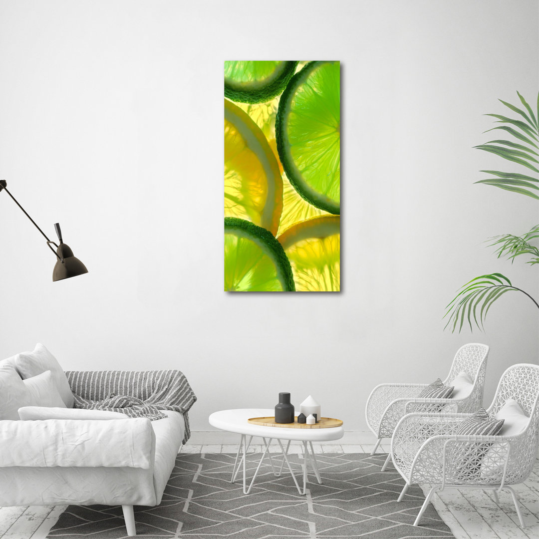 Limette und Zitrone - Kunstdrucke auf Leinwand - Wrapped Canvas