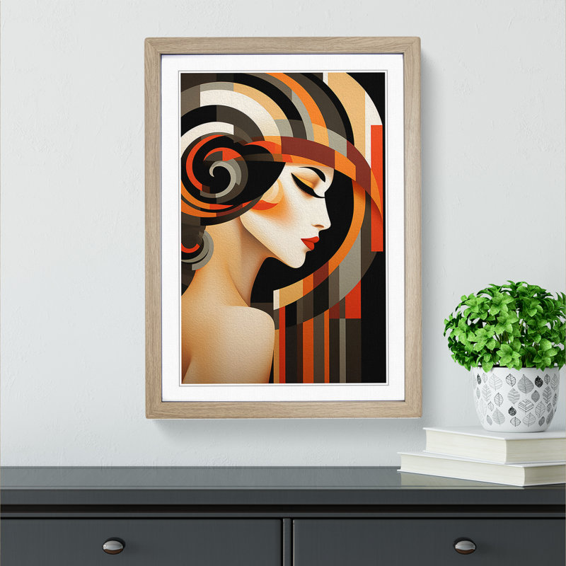 Single Picture Frame Print on Wood, Oak Framed, 46cm H x 34cm W