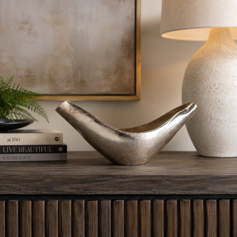 Bol en aluminium Alekzandra Modern Glam, H 8 po x l 20 po x P 5 po