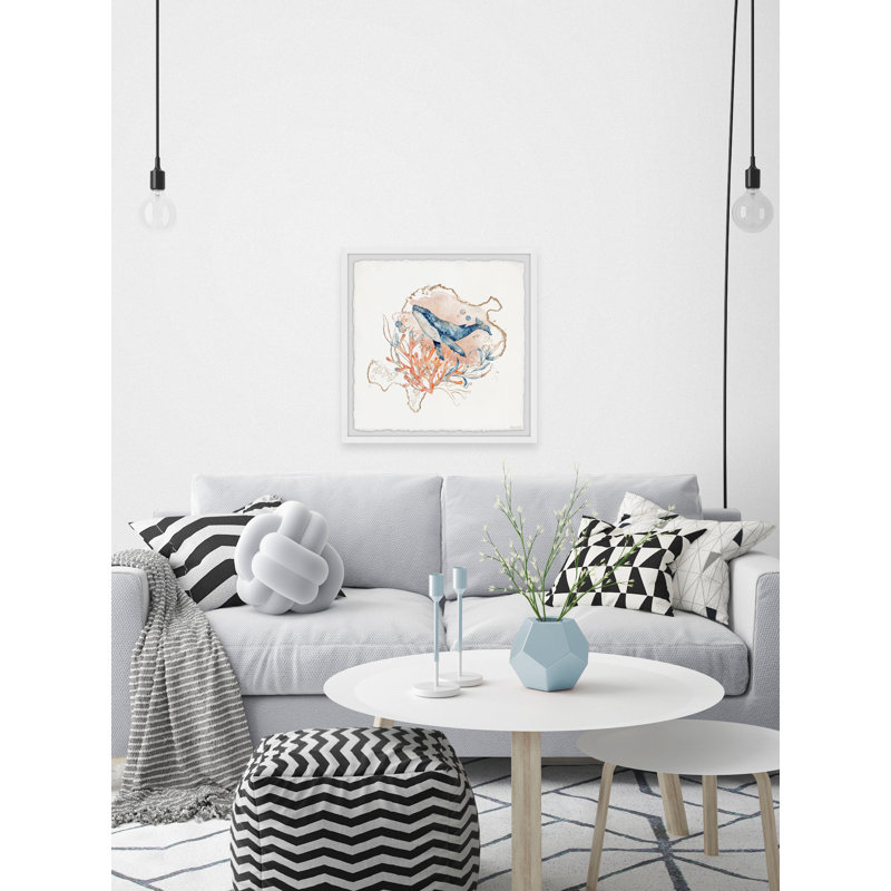 Whale''s Journey by Marmont Hill - Single Picture Frame Painting, 30cm H x 30cm W x 3.81cm D