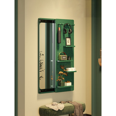 Miroir à miroir mural en bois d'hévéa luxueux