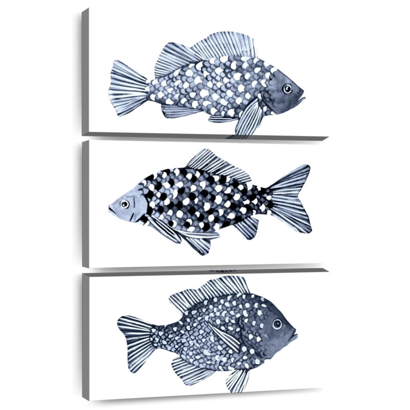 Brampt Blue Fish I, 45" H x 28" W