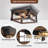 Williston Forge Rustic Wood Square Flush Mount Ceiling-1405161801