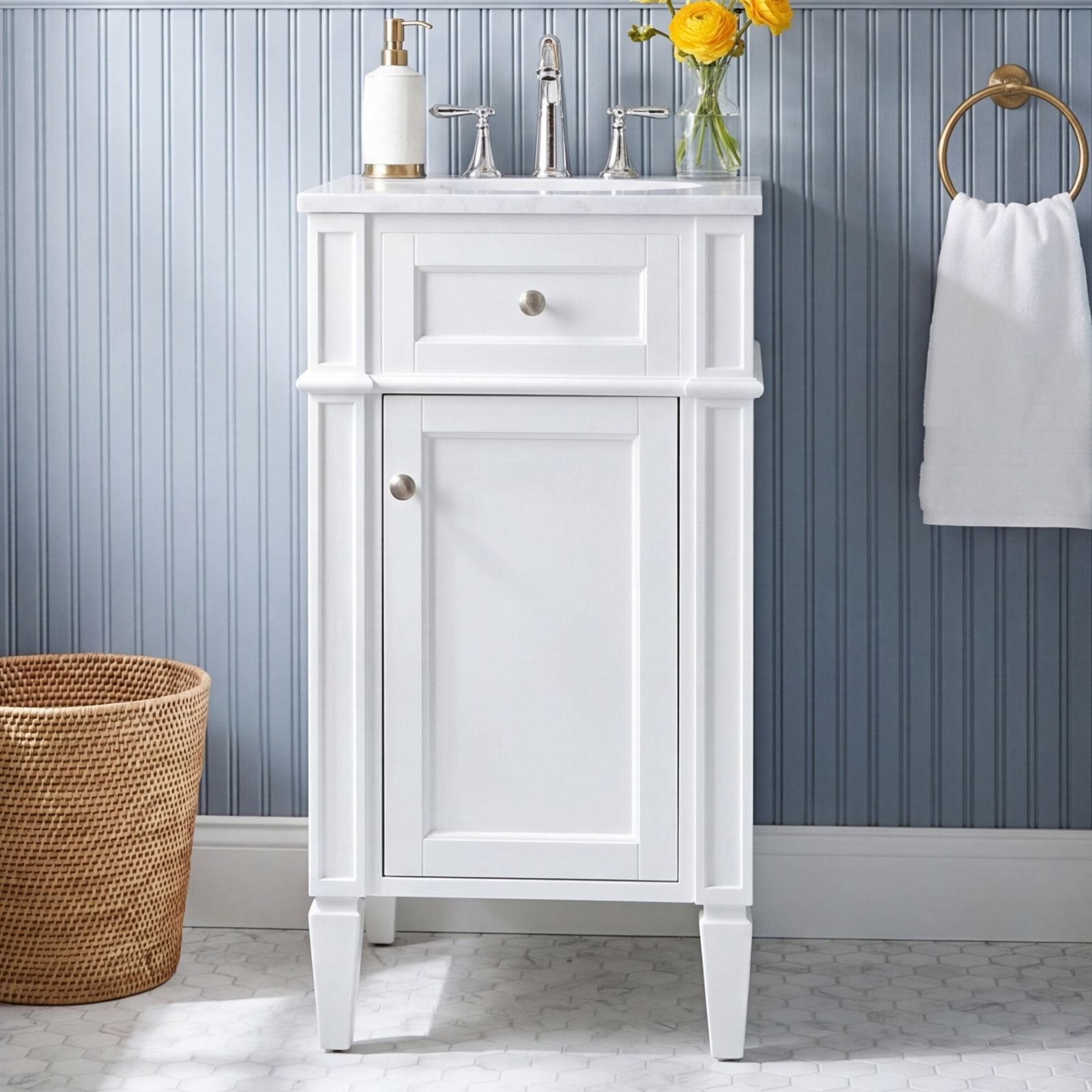 Rivers 18'' Single Bathroom Vanity, White