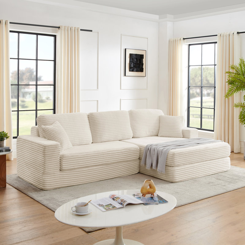 Siège du canapé droit, Orienté à droite, Beige