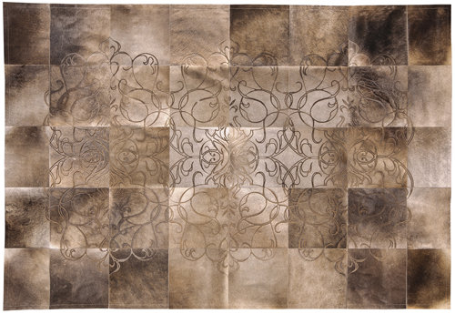 Filigrano Cowhide Southwestern Area Rug in Brown