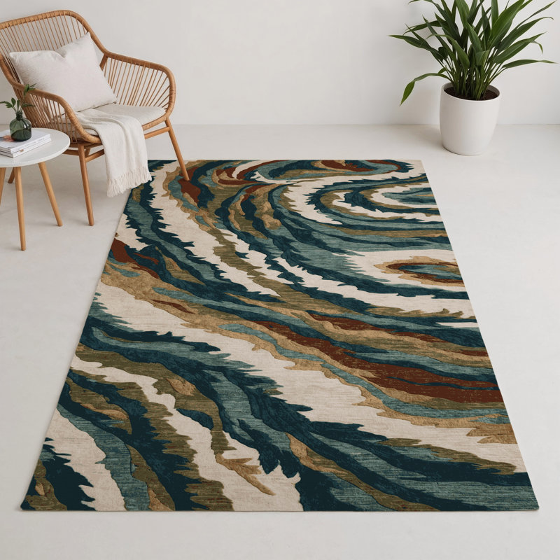 Tapis intérieur et extérieur noir Nature