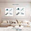 Libellules bleues, reproduction sur toile-1698123327