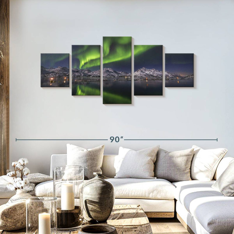 Alvord Northern Lights Reflection, H 30 po x l 68 po