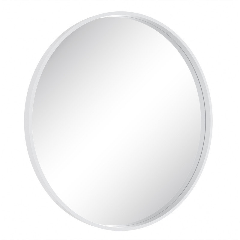 Karrina Round Mirror, 28" x 28", White