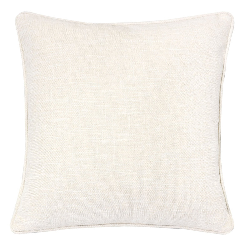 Braxston Square Pillow Cover & Insert, Ivory