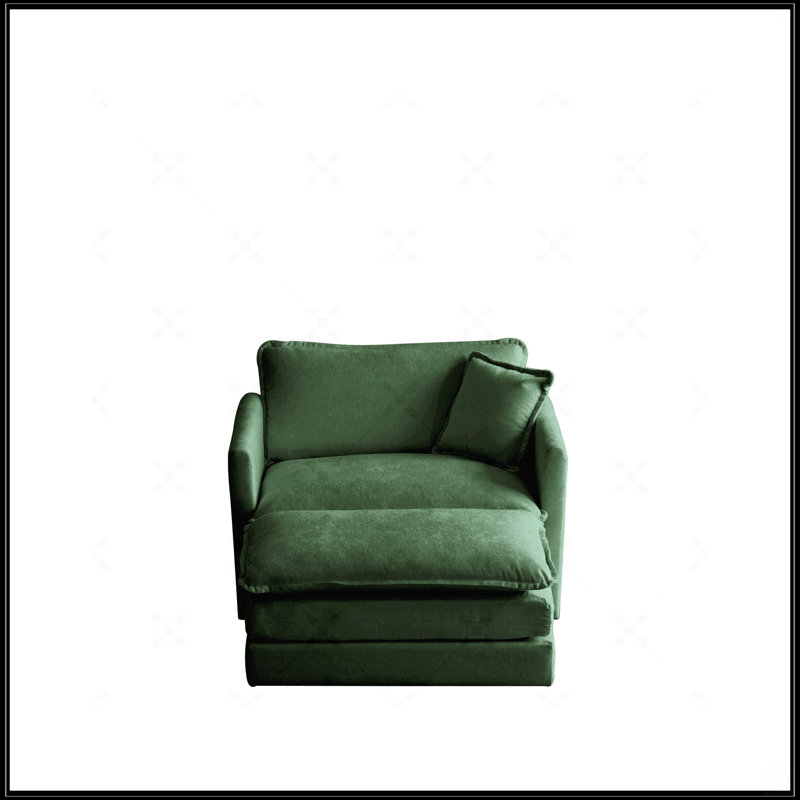 Chaise d'appoint moderne avec repose-pieds