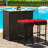 Cahmari 2 - Person Patio Dining Set with Rectangular Table , Cushions Included-1983481622