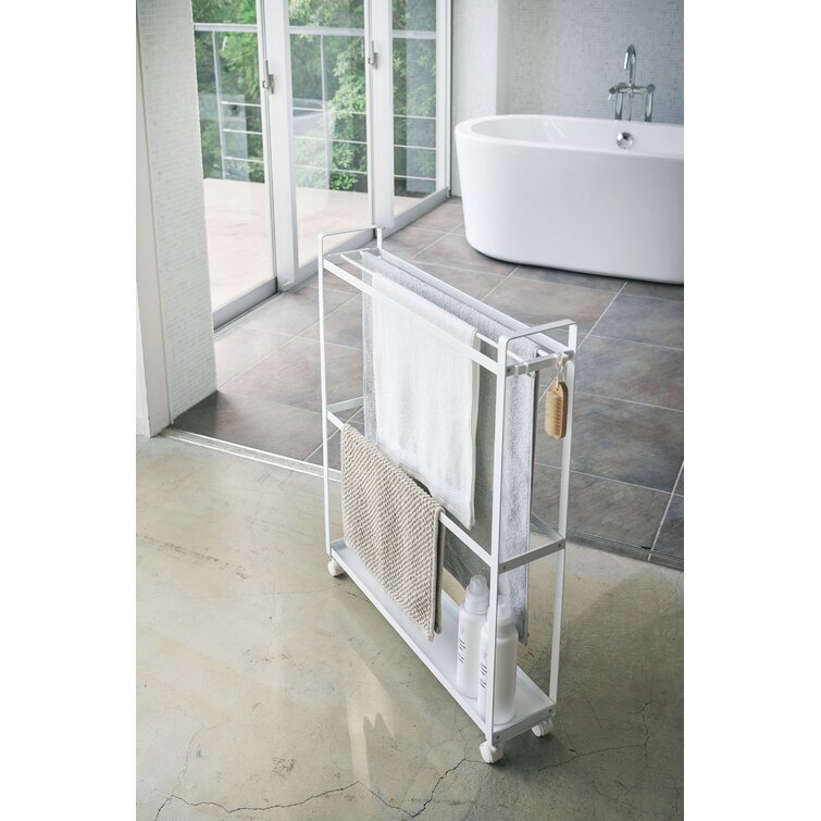 Tower Yamazaki Home Wire Standing Shower Caddy With Bath Shelf
