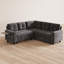 Canapé-lit modulaire capitonné en coin avec canapé-lit, chaise de rangement et table d'appoint Benett 83 po-132785491-134035361