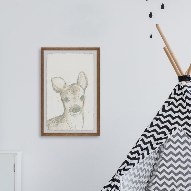'Layla 'Deer Cameo I' Framed Print, 30" H x 20" W x 1.5" D