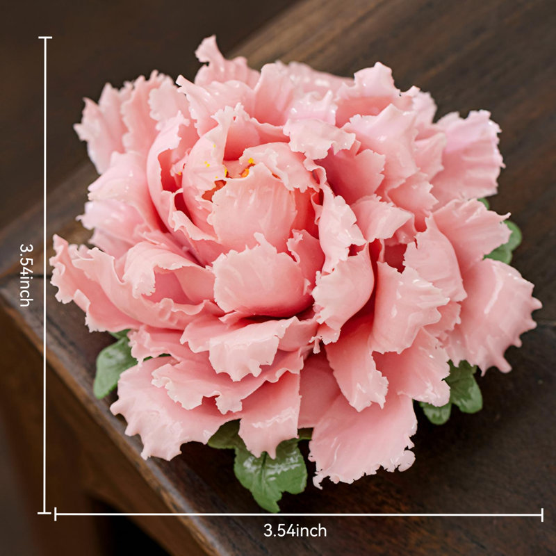 Arrangement de pivoines délicates en céramique - décoration intemporelle faite à la main