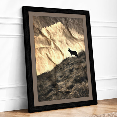 Wolf At Dusk Rustic - Print