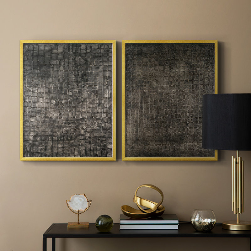 «Lattice Luster II», reproduction encadrée de qualité supérieure - prête à être accrochée - aucun clou requis - aucun clou requis