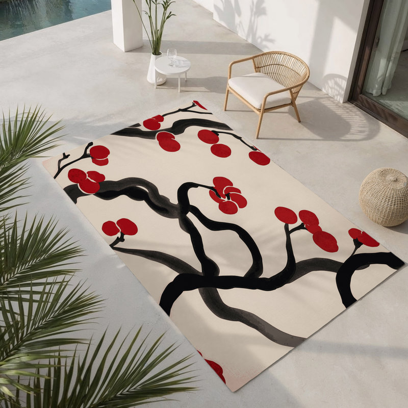 Tapis intérieur et extérieur Wisteria Waves, Rectangle 1 pi 6 po x 2 pi 6 po