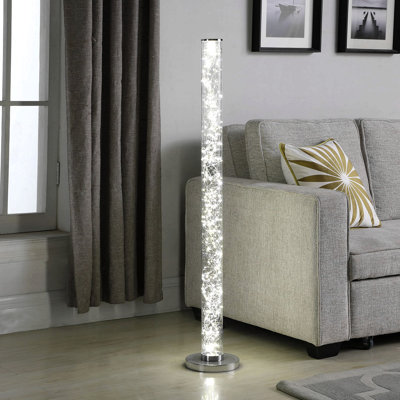 Lampe sur pied 49 po à colonne en cristal 49 "Illuminari