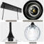 Luminaire suspendu pour îlot de cuisine 3 lumières avec globe d'eau martelé-784316788-784316791