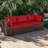 2-Person Outdoor Seating Group With Armless Sofa-1073861402