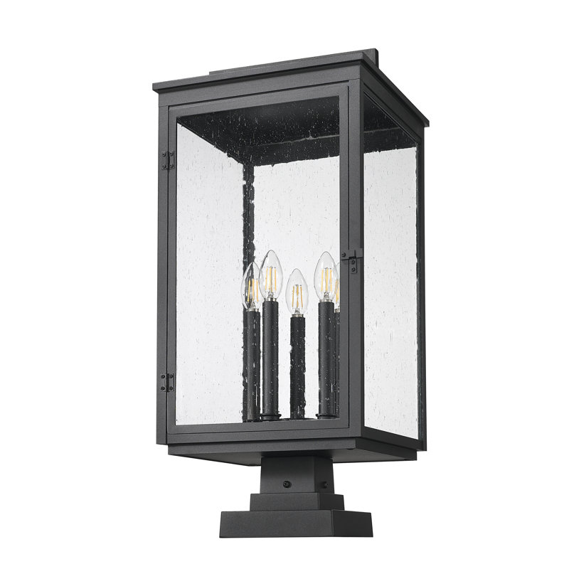 Stephan Sand Black 5 Light Outdoor Pier Mounted Fixture