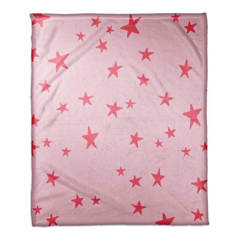 Jeté en molleton Stars Stars, Rose