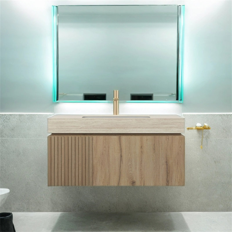 Cabinet Armoire de base en chêne blanc de 36 pouces No - Sans couvercle, couvercle, robinet ou évier inclus