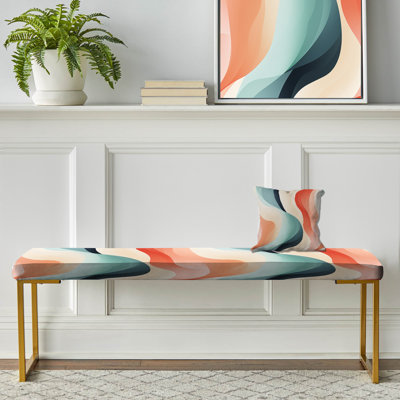 Banc abstrait tapissier doré