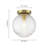 Burstyn 1-Light Modern Ribbed Glass & Metal Flush Mount Ceiling Light