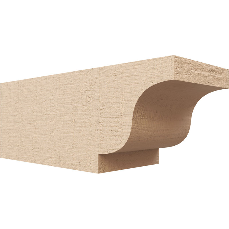 Queue de chevron Timberhane en faux cèdre brut Newport, l 6 po x H 6 po x L 16 po, brun clair apprêté