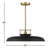 Chessa 1-Light Pendant in Brass/Black-602801147-602801144