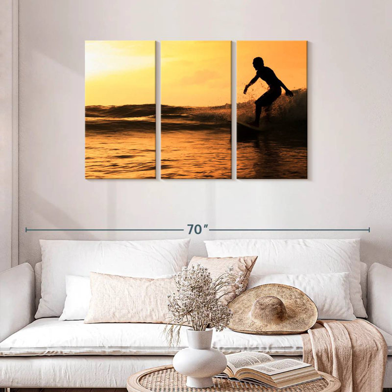 Senne Sundown Surfing, 28" H x 45" W