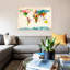 World Map Watercolors III by Michael Tompsett - Wrapped Canvas Painting-42160969