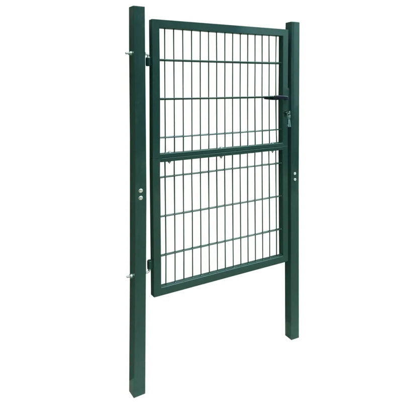 Finger 200cm H x 100cm W Metal Gate, Green, 106 x 130 cm