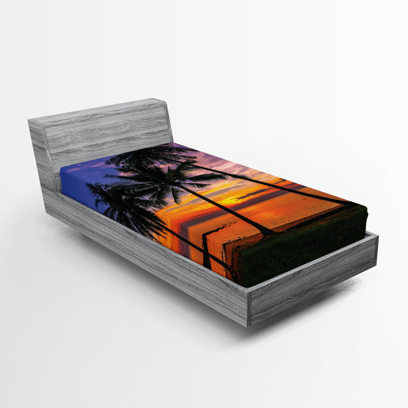 Multicolore Ambesonne, Drap-housse de taille simple