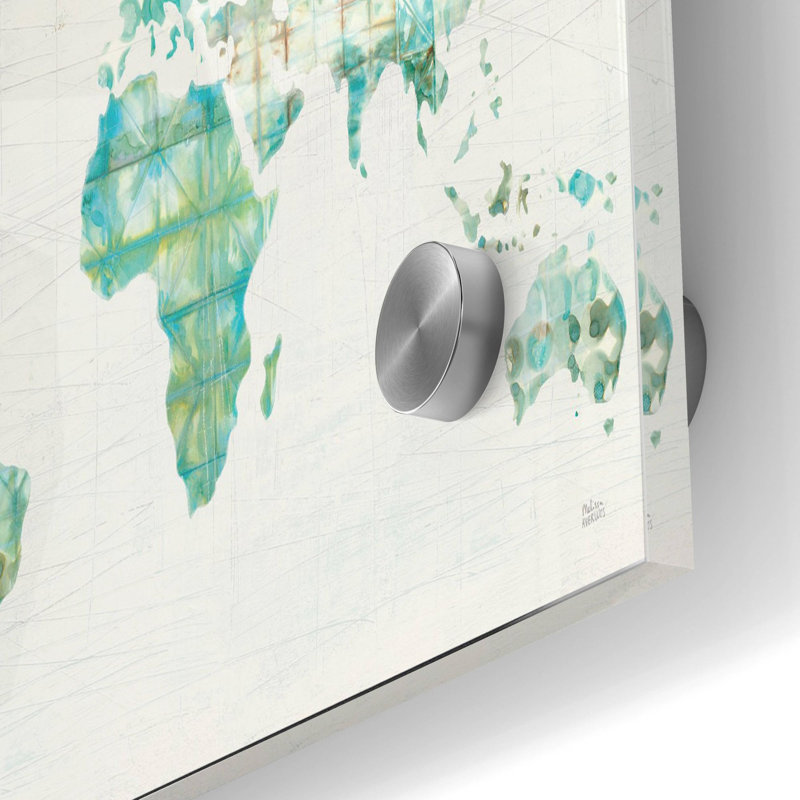 «Kanari Map» par Melissa Averinos, art mural en verre acrylique, H 24 po x l 36 po x P 0,2 po