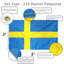 Drapeau suédois brodé H 36 po x l 60 po EverStrong Series