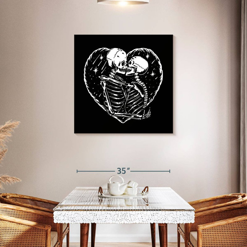 Hitzel Skeleton Romance, 36" H x 36" W