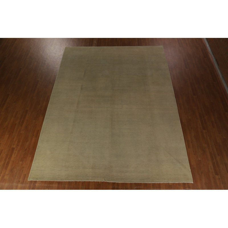 Tapis persan vert Gabbeh 10x14