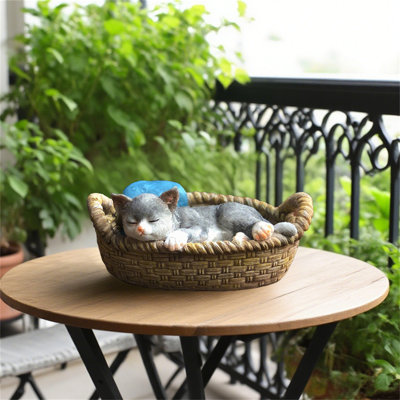 Statue mignonne de chat - Décoration mignonne de chat suspendu pour la décoration de jardin extérieur, décoration de maison suspendue, cadeaux de Noël et d'Halloween