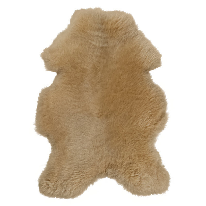 Alean Solid Colour Sheepskin Hand Woven 60cm X 95cm Area Rug