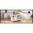 59.3" Rolling Kitchen Island With Rubber Wood Drop Leaf, 2 Pull Out Organizers, Trash Can Storage, Power Outlet, Spice & Towel Rack, White-1316053469