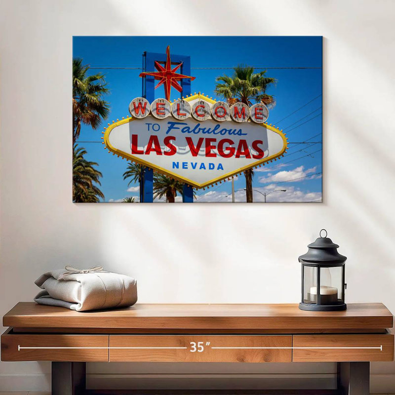 Enseigne Nicci Famous Las Vegas, H 16 po x l 24 po