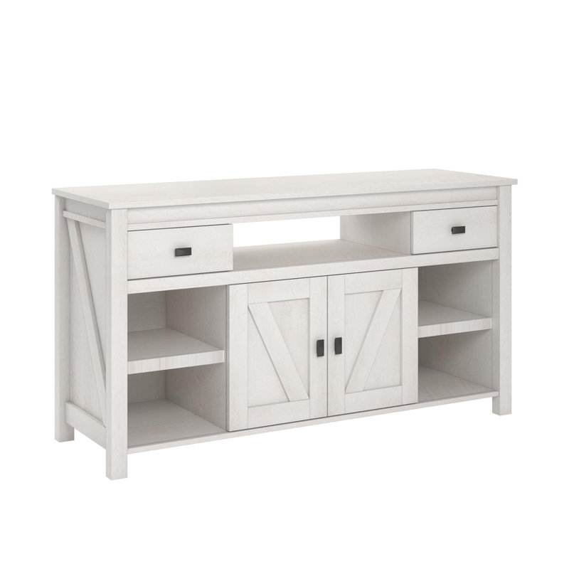 Whittier Unfinished TV Stand for TVs up to 60", Ivory Oak